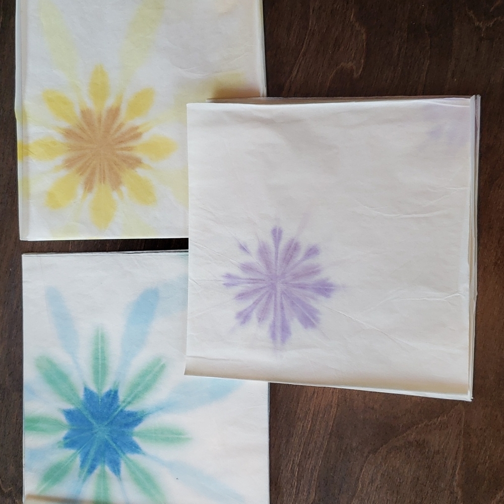 Hand Crafted/Dyed Floral Washi Paper